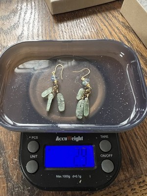 Rare Sundance Catalog 14K Y Gold Natural  Emerald Earrings 2 Long 2.9 g. New