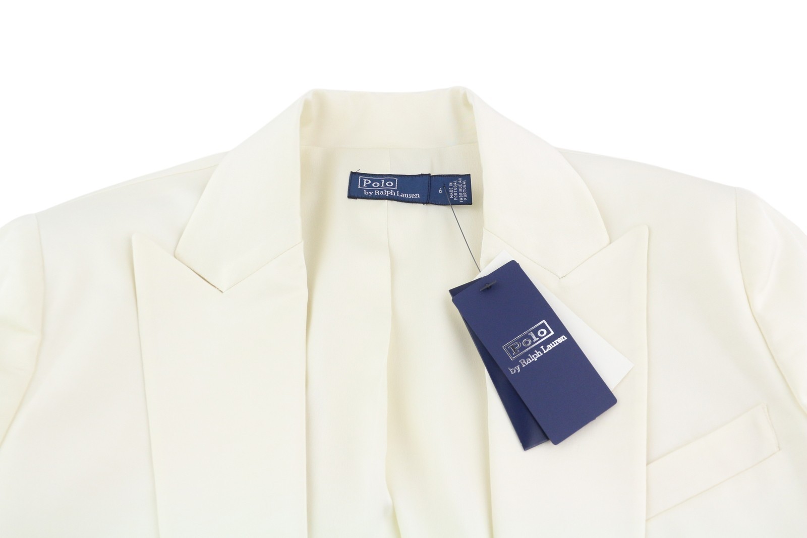 POLO RALPH LAUREN Women's Blazer S White Wool Blend Cropped RRP963 * image 6
