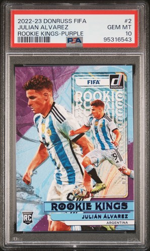 Julian Alvarez [Purple] #23 2022 Panini Donruss Rookie Kings card