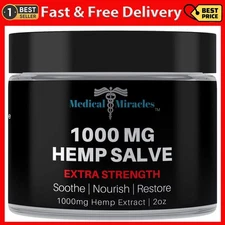Medical Miracles Hemp 1000 Mg Extra Strength Healing Salve Ideal for HIPS Joi...