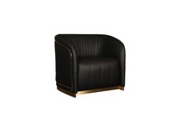 Schwarzer Ledersessel Moderner Wohnzimmer Loungesessel Edle MöBel