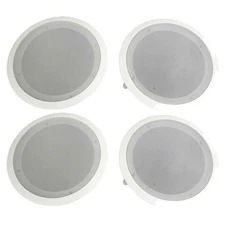 Pyle Home PDIC Series 8" 250W Round Flush Mount Wall Ceiling Speakers (4 Pack)