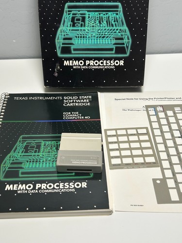 Texas Instruments Compact Computer TI CC40 Statistics Cartridge Complete in Box