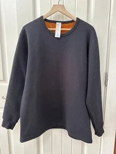 Lapasa Men's Black Crewneck Extreme Cold Base Layer Top Fleece lined Heavy sz XL