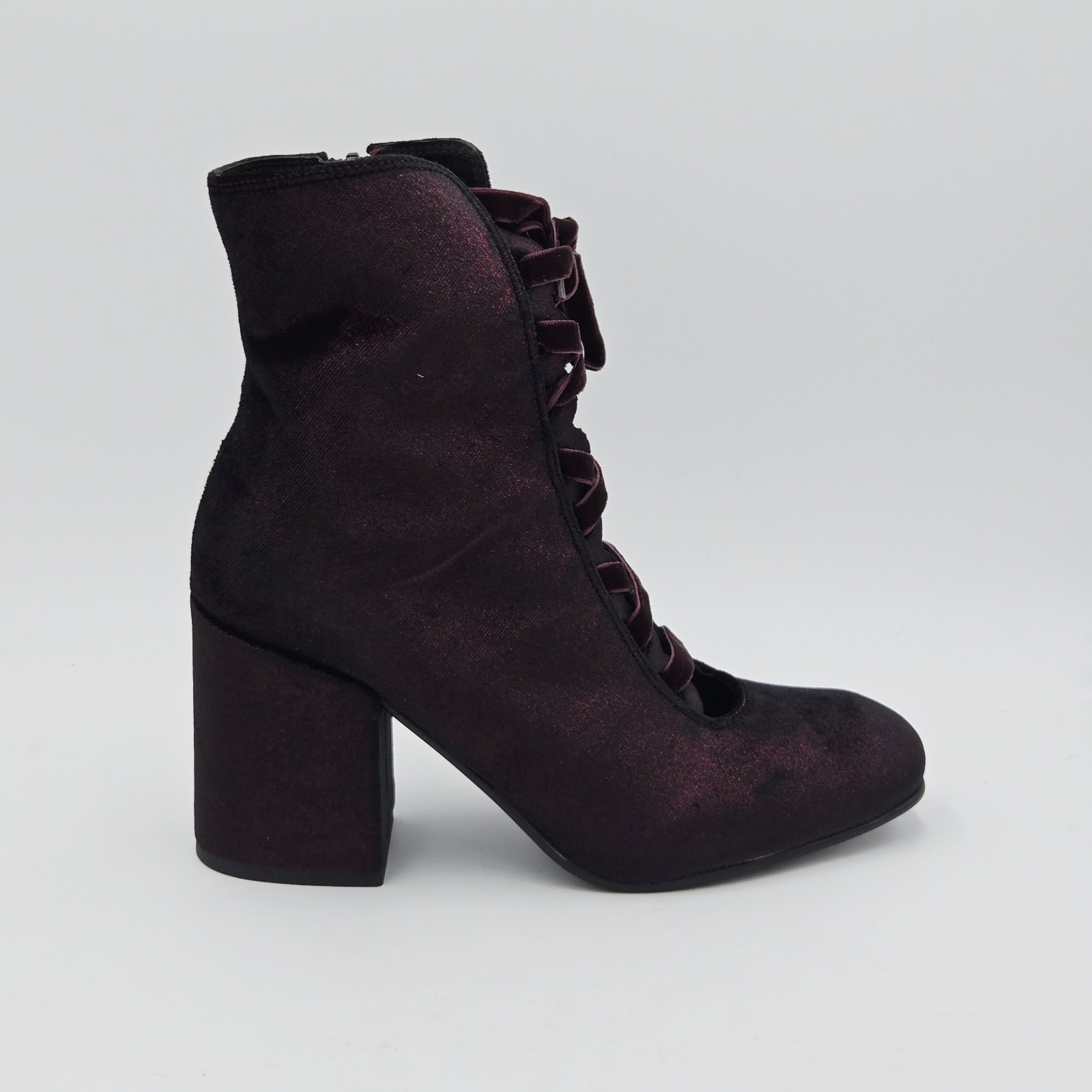Zapatos Mujer Four Five Talla 37 Botines Burdeos Terciopelo Sintético 189CN