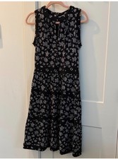 MICHAEL Michael Kors Black and White Floral Sleeveless Dress Size S