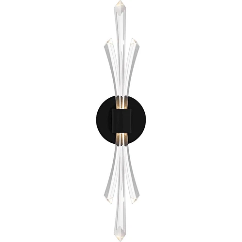 Quoizel Cecily Light Wall Sconce, Matte Black/Clear Crystal Glass - CCY8805MBK - Picture 1 of 1