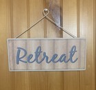 Beach House Summer  Vacation Home Retreat Metal Decorative Hang Sign 11.5”X 4.5” — photo 1