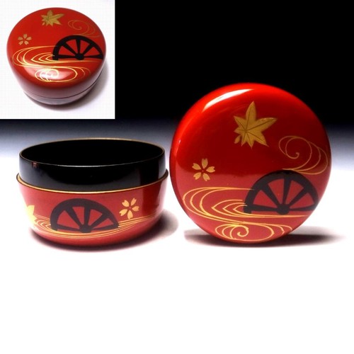 PC28 Japanische lackierte Teedose aus Naturholz, NATSUME - Bild 1 von 8