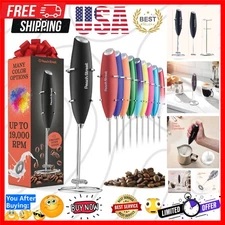 Powerful Handheld Milk Frother, Mini Milk Frother Wand, Battery Operated Stai...