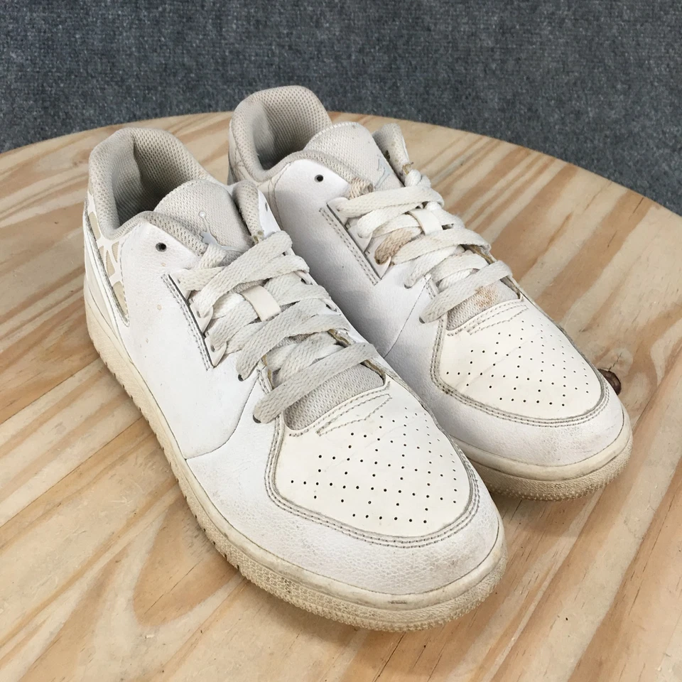 Nike Shoes Youth 6.5 Air Jordan 1 Flight 3 Low Sneakers White Comfort 725094-100 - Image 3 of 4