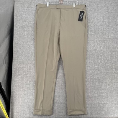 Rhone Pants Mens 38x32 Beige Khakis Commuter Pro Trouser Knit Slim Straight