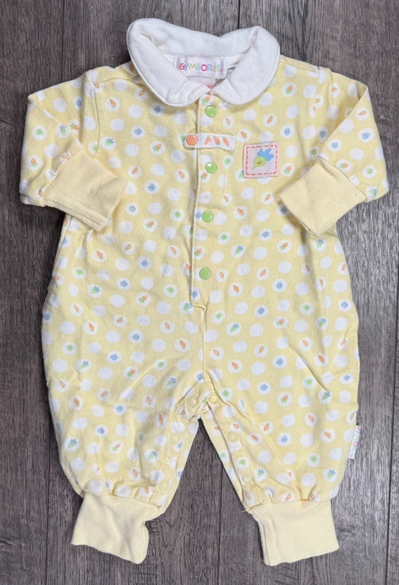 Baby Girl Clothes Vintage Gymboree Layette Yellow Carrot Outfit