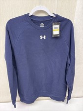 Under Armour UA Rival Fleece Men s Crewneck Sweatshirt Navy Sz M W5