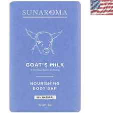 Goat's Milk Soap - 6 Count Honey Scent Bars for Deep Conditioning and Hydration