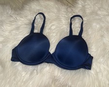 Maidenform One Fab Fit Demi Bra Lined Underwire DM7543 Womens 32B Blue