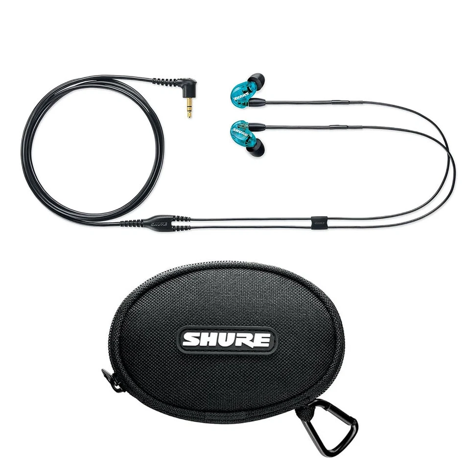 Auriculares profesionales aislantes de sonido para Shure SE215 + cable desmontable - azul Foto 4 de 4