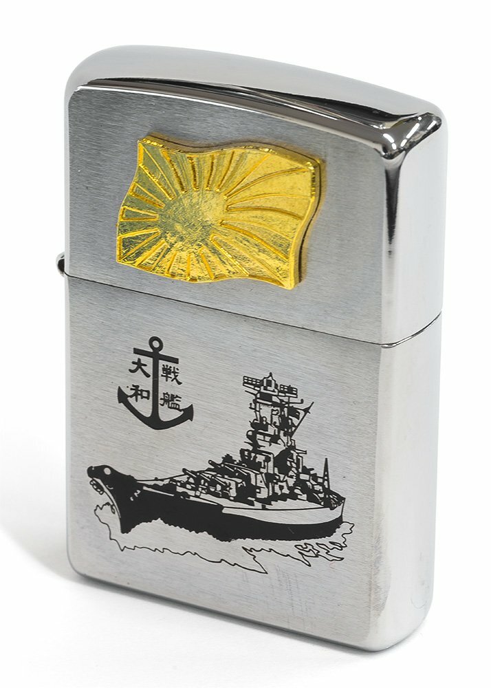 その他 ZIPPO YAMATO Zippo Oil Lighter Japanese Navy Battleship Yamato Silver Gold