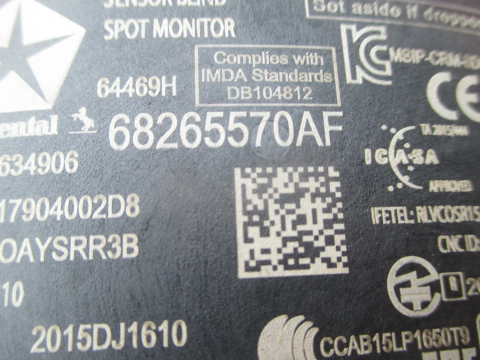 Dodge Durango 2016 2017 2018 sensor de monitor de punto ciego OEM usado Foto 4 de 4