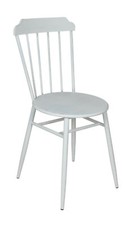 Metallstuhl Scandi antik weiß Gartenstuhl Terrassenstuhl Balkonstuhl Dekostuhl