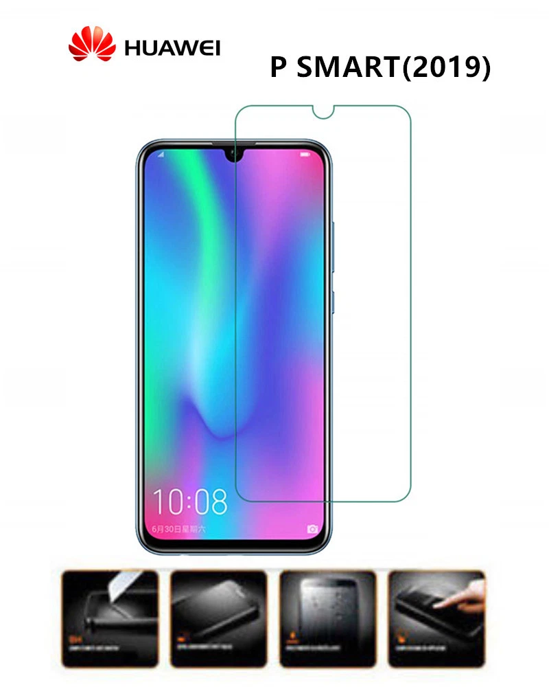 Pnakqil 2 Pezzi Vetro Temperato per Huawei P Smart 2019/2020/Honor 10 Lite/ Honor 8A Pellicola Protettiva,Durezza 9H,Ultra HD Trasparente,Anti-Graffio,Senza Bolle,Anti-Impronte Protezione Schermo