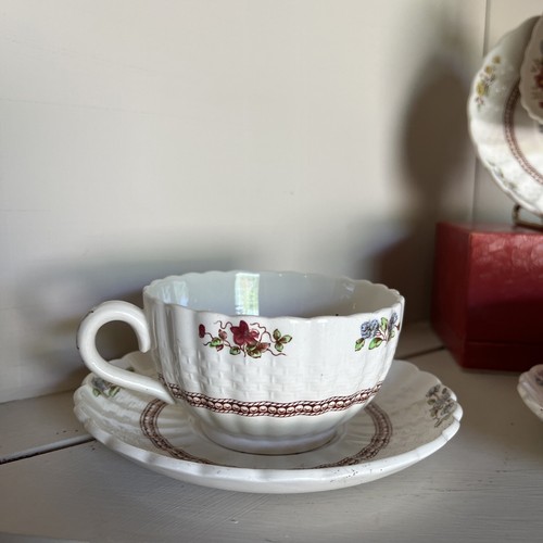 Spode Copeland England Rosalie Tea Cup & Saucer Set of 4 Vintage - Picture 2 of 12