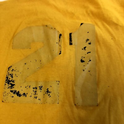 Maillot Vintage Années 60 Southland Ohio Softball RINGER - Jaune, Taille XL
