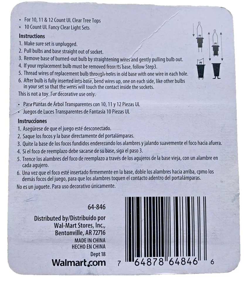 12 volt Christmas Light Bulbs Clear Mini for 10 11 12 ct Tree Topper LightKeeper - Image 3 of 4