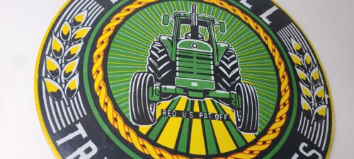 Vintage Farmall International Harvester Sign - Porcelain Gas Tractor Dealer Sign - Picture 5 of 14