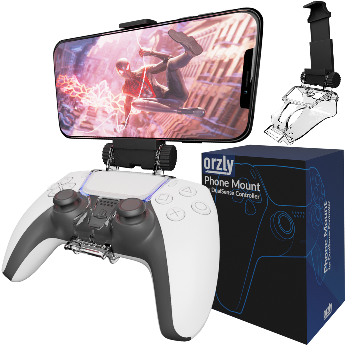 Orzly Mobile Gaming Clip Phone Holder for Playstation PS5 Dualsense  Controller