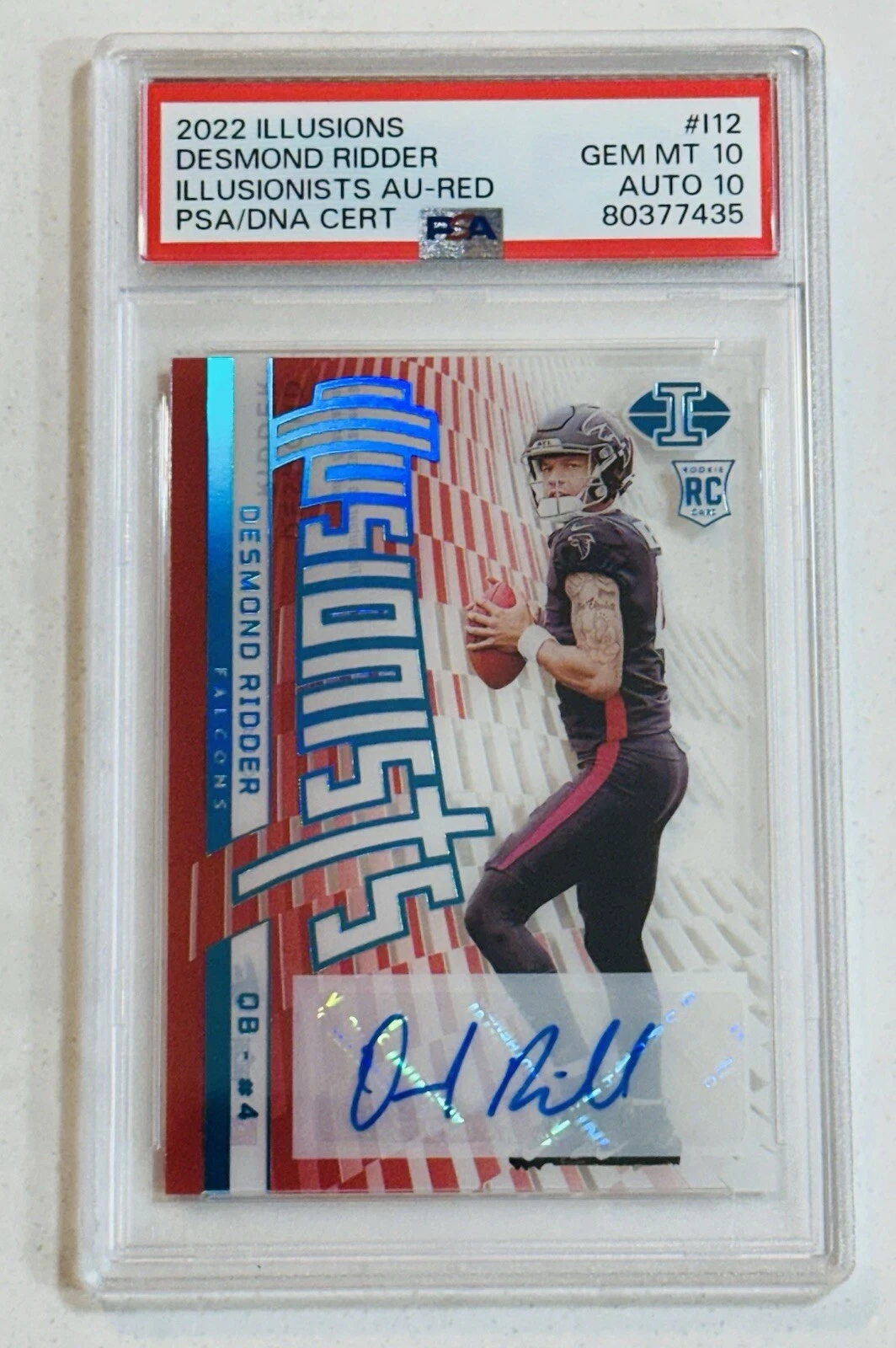 Desmond Ridder Panini Illusions Illusionists Autographs #I12 Red