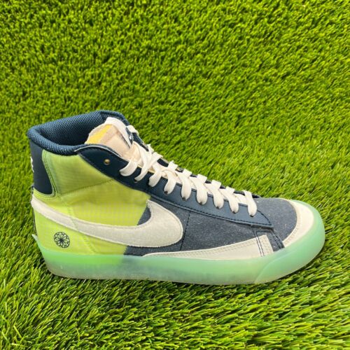 Nike Blazer Mid 77 Boys Size 7Y Blue Athletic Running Shoes Sneakers DO2699-400 - Afbeelding 1 van 8