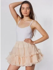 American Apparel Petticoat Skirt Tutu in Ballerina Pink Reversible One Size