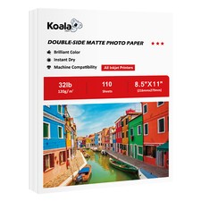 Koala Photo Paper 8.5x11 32lb Double Sided Matte 110 Ct Inkjet Printers Brochure