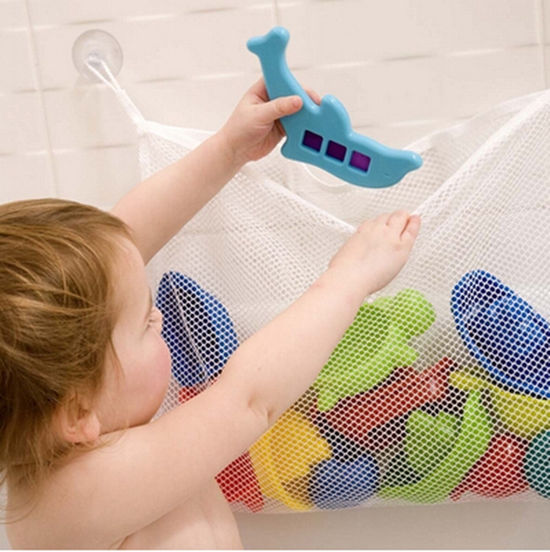 Kids Bath Toy Storage Suction Cup Bag Mesh Bath Baby Organiser Net SW ...