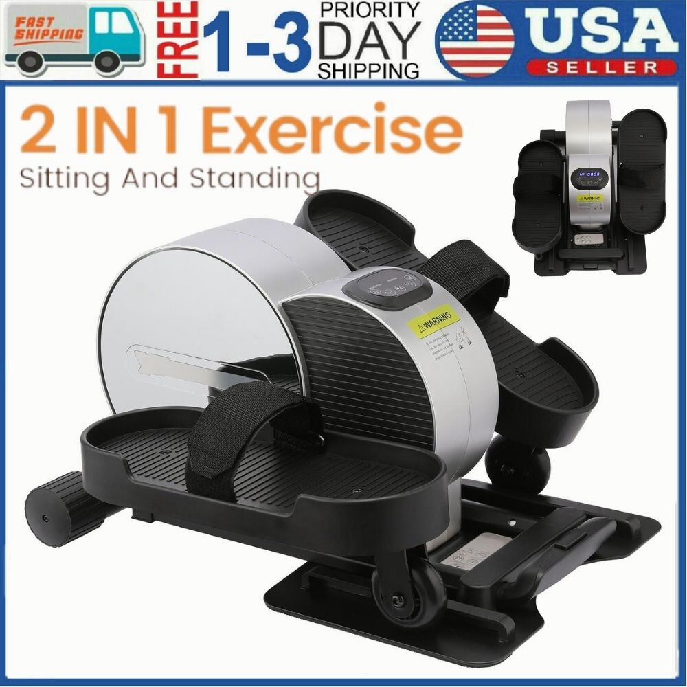 Under Desk Elliptical Electric Seated Mini Pedal Exerciser with Remote Control
