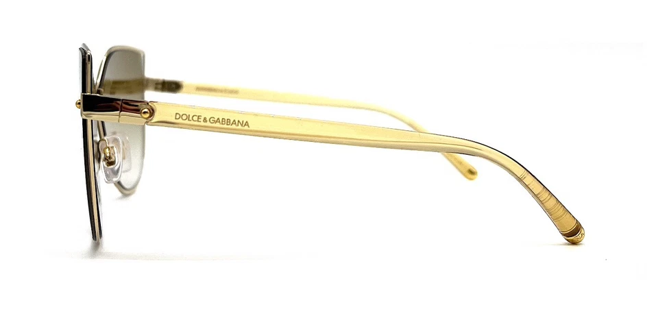 DOLCE & GABBANA DG2236 02/6E GOLD GRADIENT AUTHENTIC SUNGLASSES 56 - 15 - Image 3 of 4