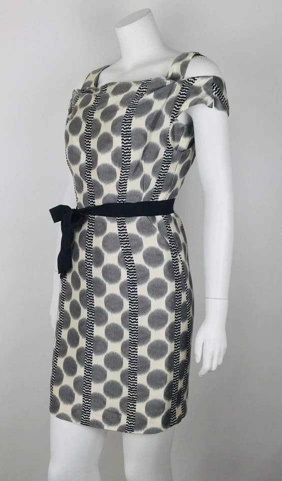 Vestido para mujer Anthropologie Leifsdottir con bolsillos a lunares con cinturón seda/algodón 2 Foto 4 de 4