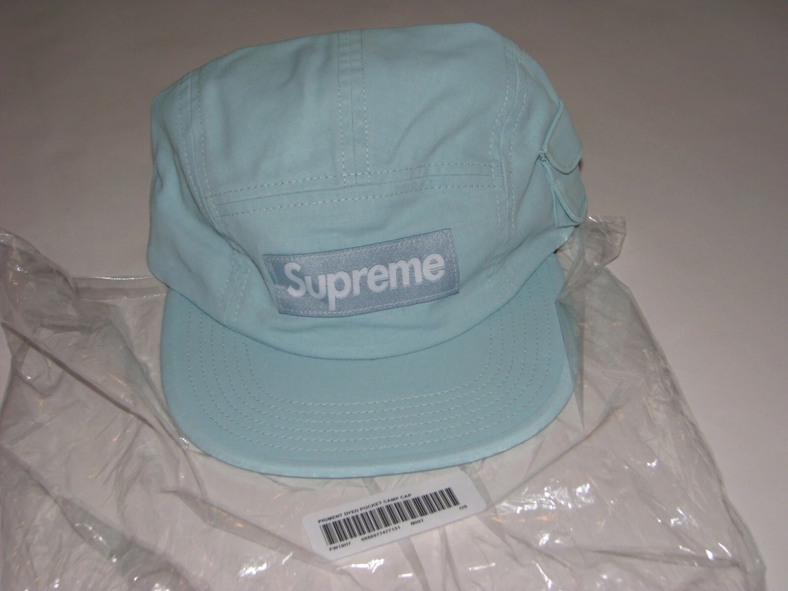 Casquette de camp de poche teinte pigmentaire SUPREME chapeau à bretelles réglable NEUF F/W 2019