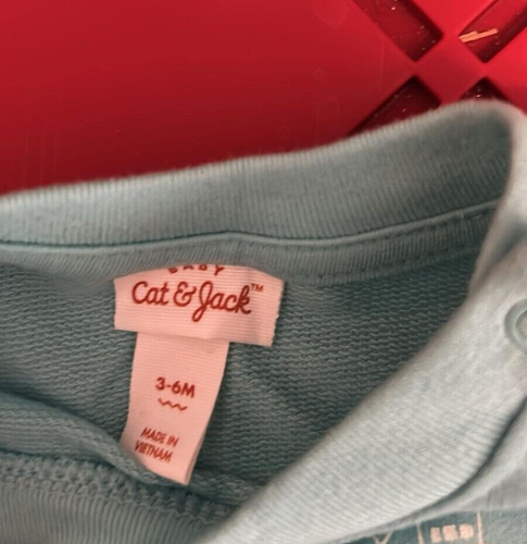 Cat and Jack Baby Boy's Light Blue Sweater Size 3-6 M New - Picture 2 of 3