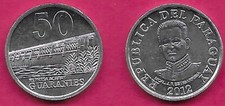 PARAGUAY 50 GUARANIES 2012 UNC MARSHAL JOSE FELIX ESTIGARRIBIA FACING ANE YEAR O