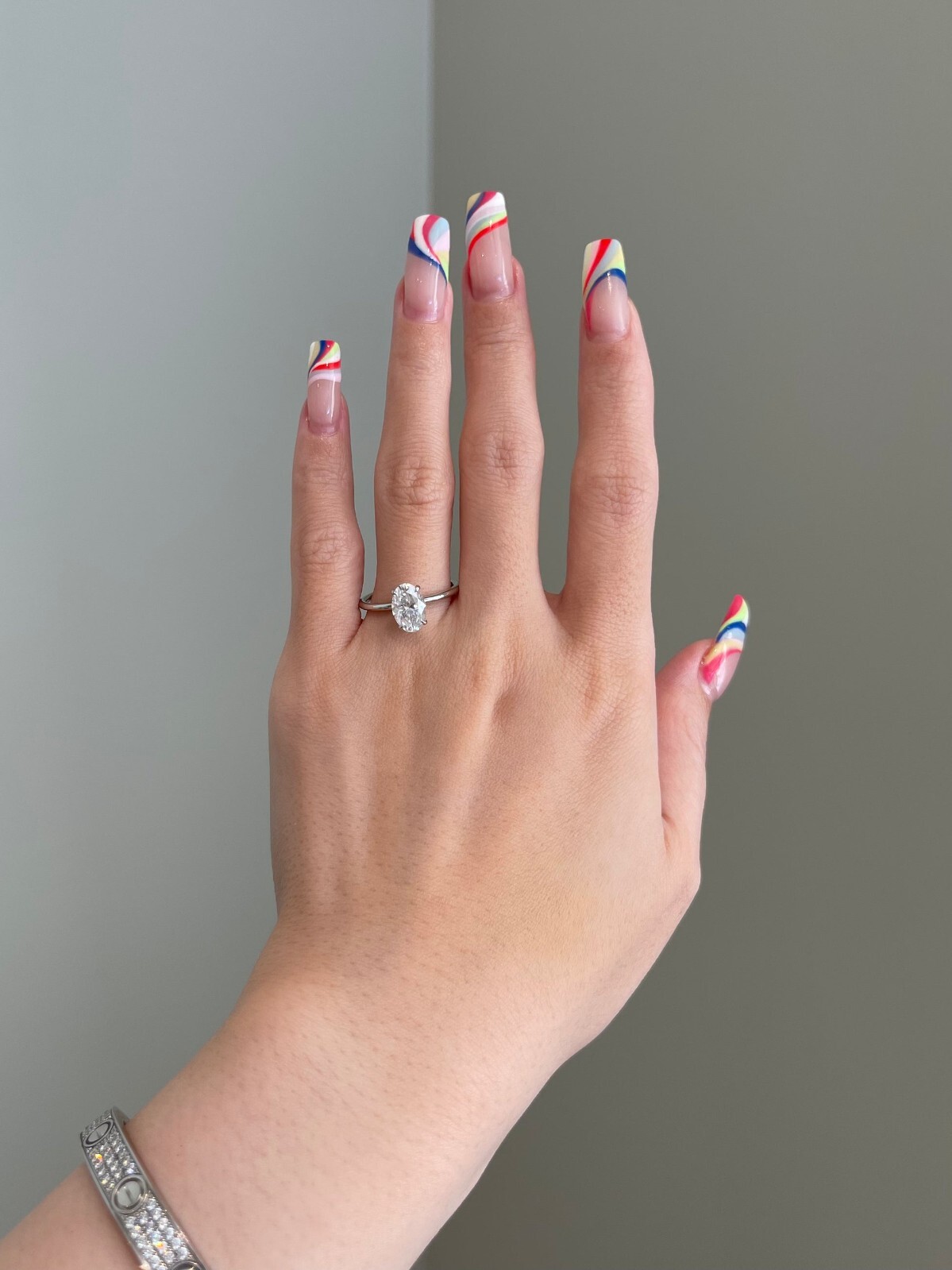 1.8ct Oval Moissanite Sterling Silver Fashion Ring for Women