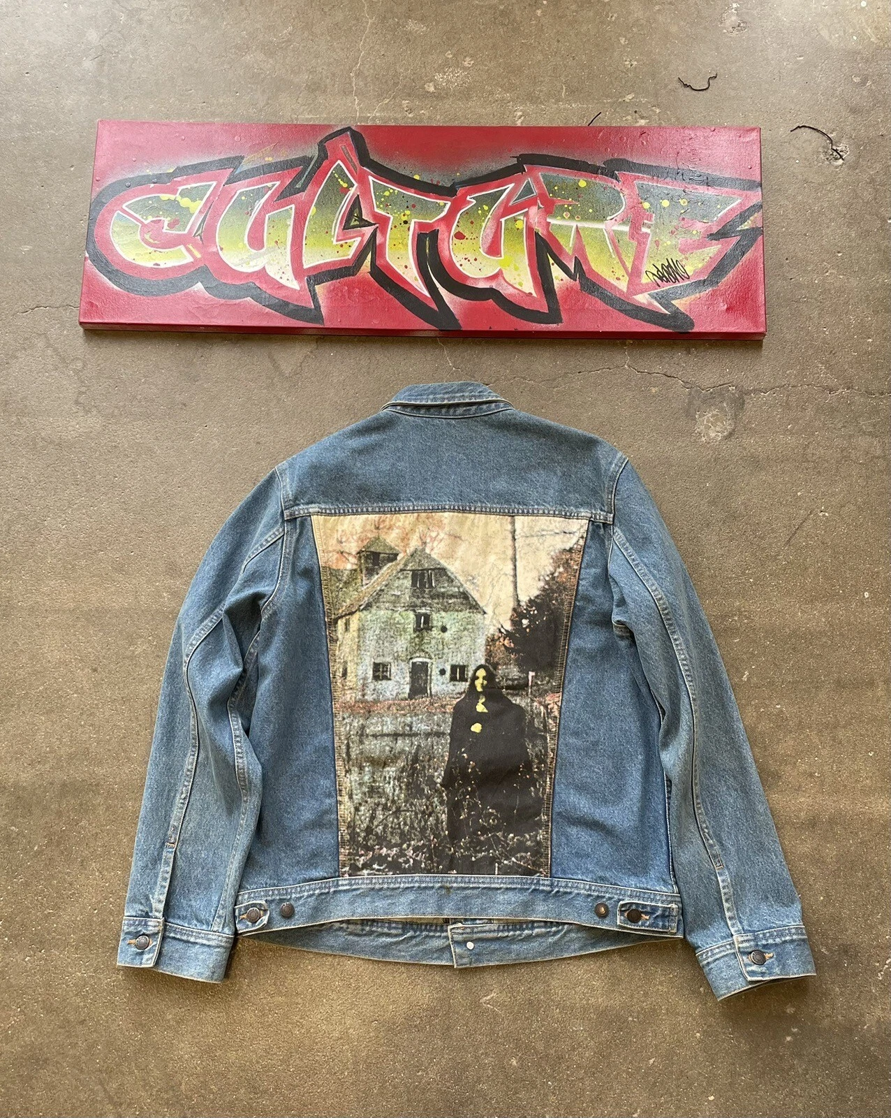 Veste de camionneur en denim sabbat Supreme x noir SS16