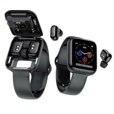 Smart Watch with Headsets Men Smartwatch 2 In 1 Wireless Earbuds For Android iOS