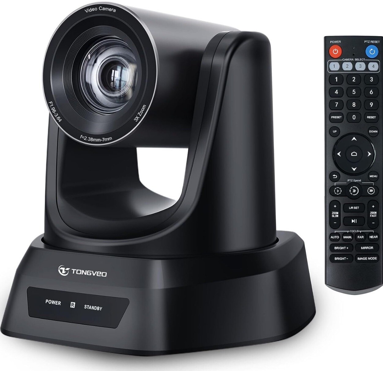 TONGVEO Conference Room Remote Zoom Meeting Camera, 1080P 60FPS 3x