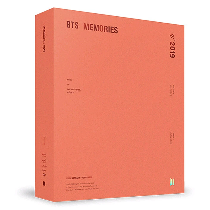 BTS MEMORIES OF 2019 DVD 6CD+2Buch+Frame+2Karte+7Foto+Booklet+Pre-Order POB