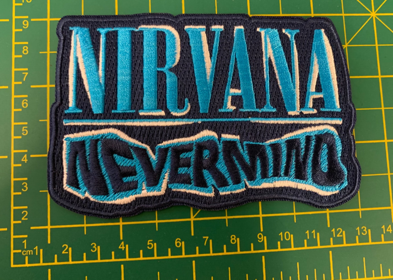 Nirvana In Nevermind Cut Out Woven Sew Or Iron On Patch Officially Licensed