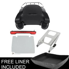 King Trunk Backrest Light Mount Rack Speakers Fit For Harley Touring 2014-2026