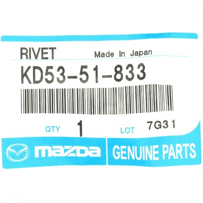 Mazda KD5351833 Genuine OEM Mud Shield Rivet for sale online | eBay
