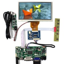 HD DVI VGA LCD Control Board With 6.5" AT065TN14 800X480 LCD Touch Panel